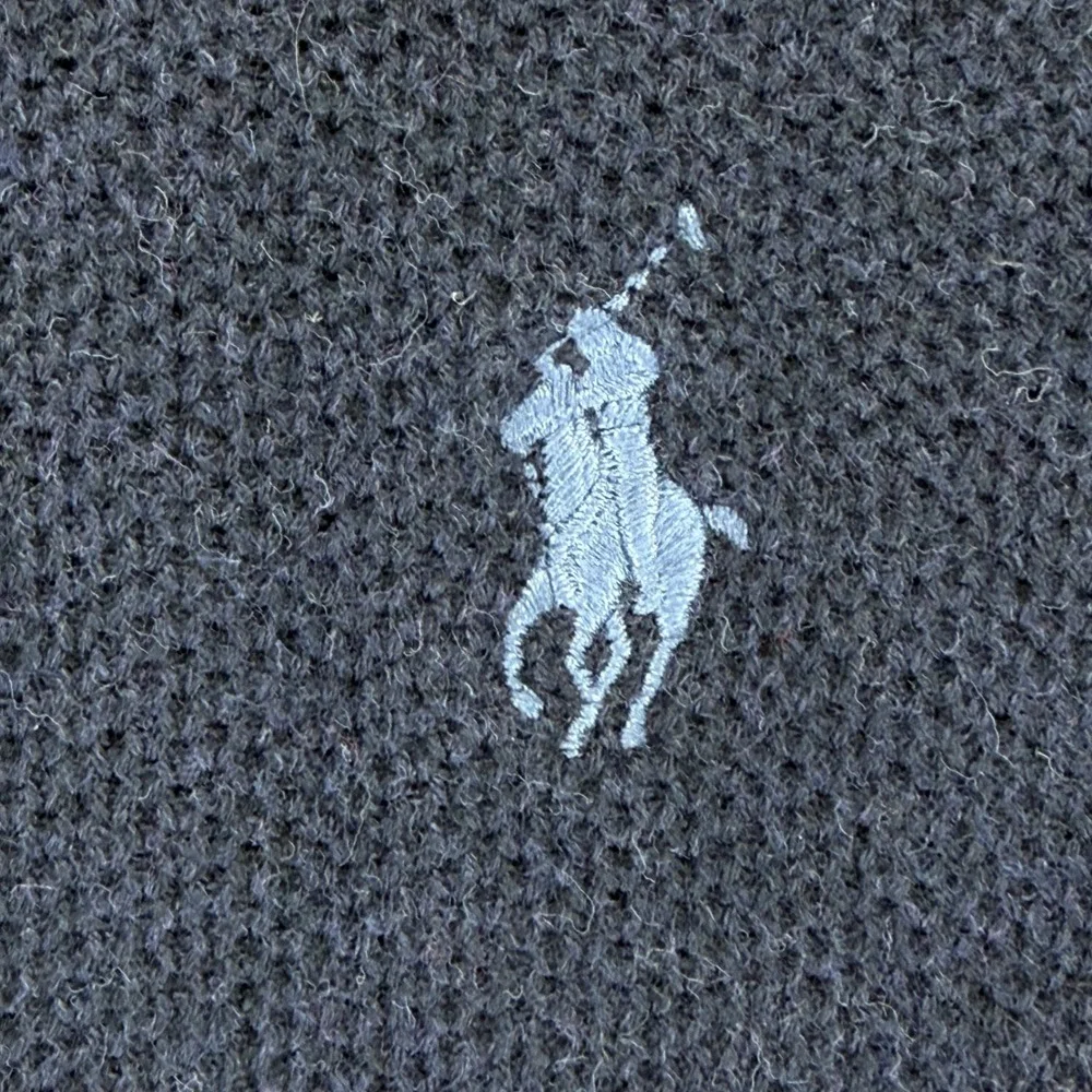 Polo Ralph Lauren Mens XL Navy Blue Pima‎ Cotton Quarter Zip Mock Neck Sweater